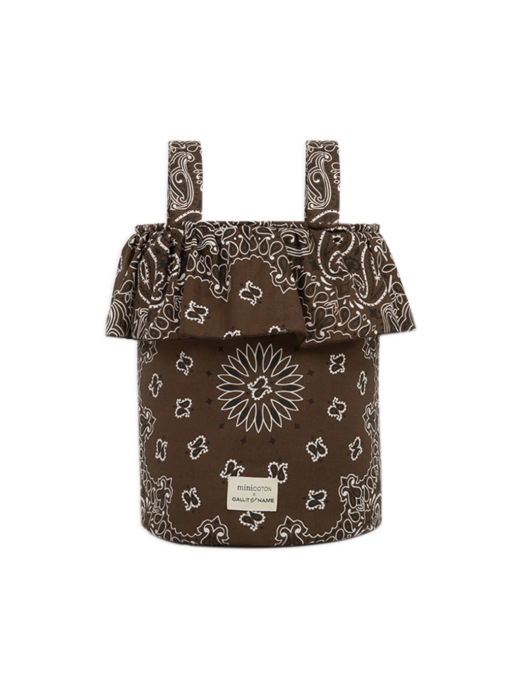 minicoton x call it by your name basket bag - brown